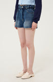 Flower Half Denim Pants
