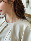 Pellet Pearl Drop Earring
