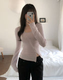 Hiko Unbalanced Button Zipper Long Sleeve