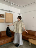 Hesid Summer Banding Nylon Long Skirt