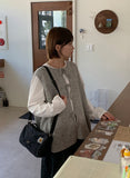 Chohind ribbon bokashi knit vest