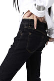 Deep-sticking Low Bootcut Denim Pants