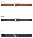 Nine leather belt