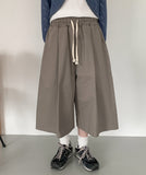 [unisex] Moento Pintuck Banding Cotton Bermuda Pants