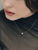 Essence Lab Diamond 14K 0.1ct Full Moon Bezel Necklace