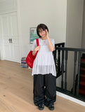 Narumi Flower Two Way Ribbon Layered Sleeveless Midi One Piece