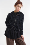Avery dot crop hood zip-up
