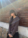 [BAONHAUS] Crea Flower Layered Hoodie