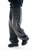 Binen teen brush balloon denim pants