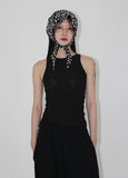 FLOWER APPLIQUE SLEEVELESS
