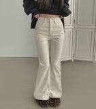 Velvet Corduroy Brushed Slim-Fit Bootcut Span Pants