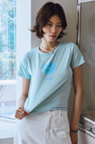Zesty Heart Crop Short Sleeve Tee