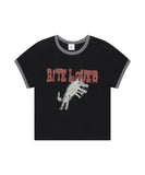BITE LOVER CROP RINGER TEE