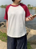 [BAONHAUS] Marcel Raglan Color Matching Short Sleeve Tee