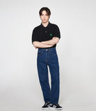 Clover Smile Embroidery Pique Short Sleeve T-shirt