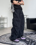 Resa Shirring Nylon Cargo Pants