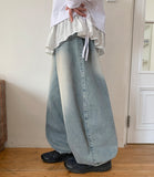 [unisex] Nabobo Washing Balloon Wide Denim Pants