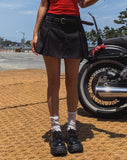 Romi Stripe Pleated Miniskirt