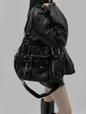 Keollo Pocket Leather Shoulder Bag
