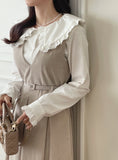 Mollen Frill Big Collar Cotton Blouse