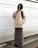 [Quilted lining] Nemin midi high neck fur jacket