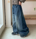 Misone Washing Denim Wide Pants