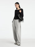 W Basic Side Pintuck Wide Balloon Sweatpants