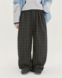 [BAONHAUS] Vimendo strap flower brushed wide pants