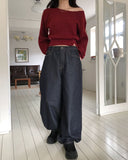 Curse Stitch Pocket Non-Fade Denim Pants