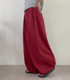 Jeans Pintuck Banding Balloon Wide Pants
