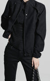 Suede High Collar Jacket