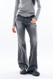 Slate incision flare denim pants