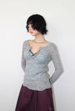 BUTTON SLIM KNIT