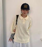 Melfi Waffle Shirring Collar Tee