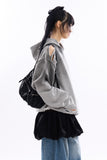 Groovy cut out dirty washed hoodie