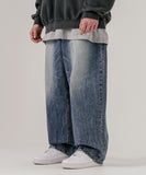 Need Dart Wide Blue Denim Pants