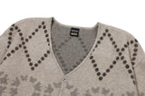 Bulky Brush Vintage Pattern Cardigan