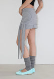 DRAPE TAIL MINI SKIRT