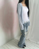 Pureble Open Long Sleeve Cardigan
