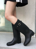 Lonchi Buckle Long Rain Boots