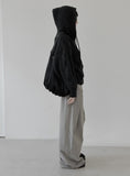 Cable Two-Way Knit Hood Zip-Up