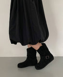 Caddinton Buckle Suede Short Boots