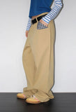 HIDDEN CHECK WIDE PANTS