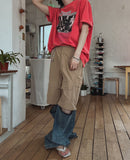 Match two-way cargo wide pants