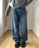Kaniz Washed Wide Denim Pants