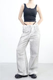 Noise Button Ribbed Sleeveless