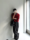 Cut-off wide denim pants