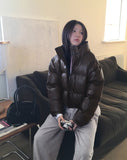 [MADE] Miley Leather Pigment Washing Two-Way Wellon Short Padding