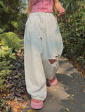 Vintage Damage White Wide Pants