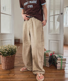 Nowell Back-Banding Cotton Wide Pants